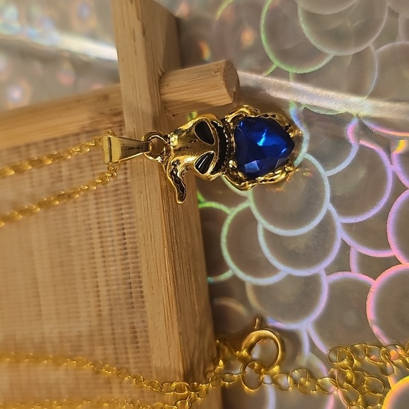 Oogie Boogie Necklace with Blue Heart Pendant - Picture 2 of 3